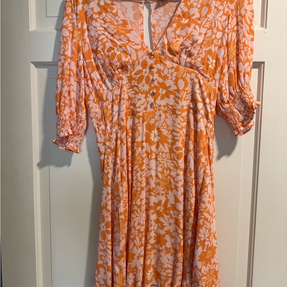 MinkPink X Revolve Marli Mini Open Back Tropical Floral Print Dress, Size S